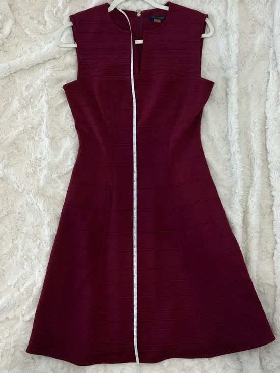Tommy Hilfiger Sleeveless Bandage Midi Dress in Wine - Picture 6 of 7